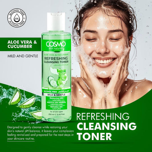 Cosmo Aloe Vera & Cucumber Refreshing Cleansing Toner 250ml