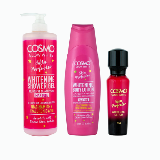 Cosmo glow white skin perfector Shower Gel+Body Lotion +Face Serum