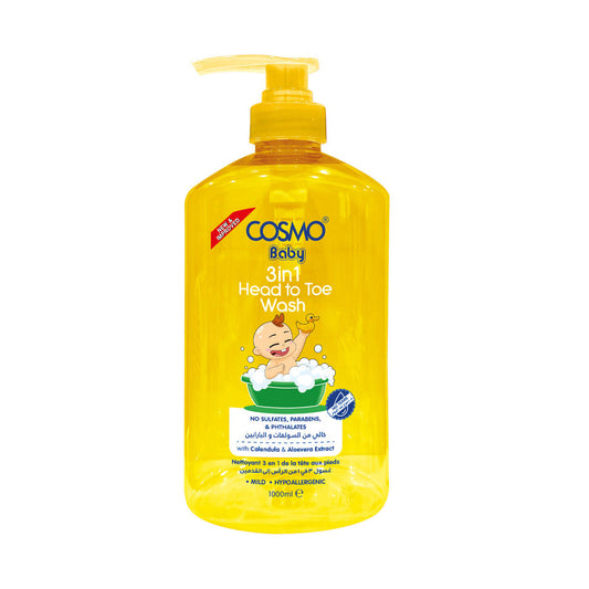 Cosmo Baby 3 in 1 Head To Toe Wash 1000ml