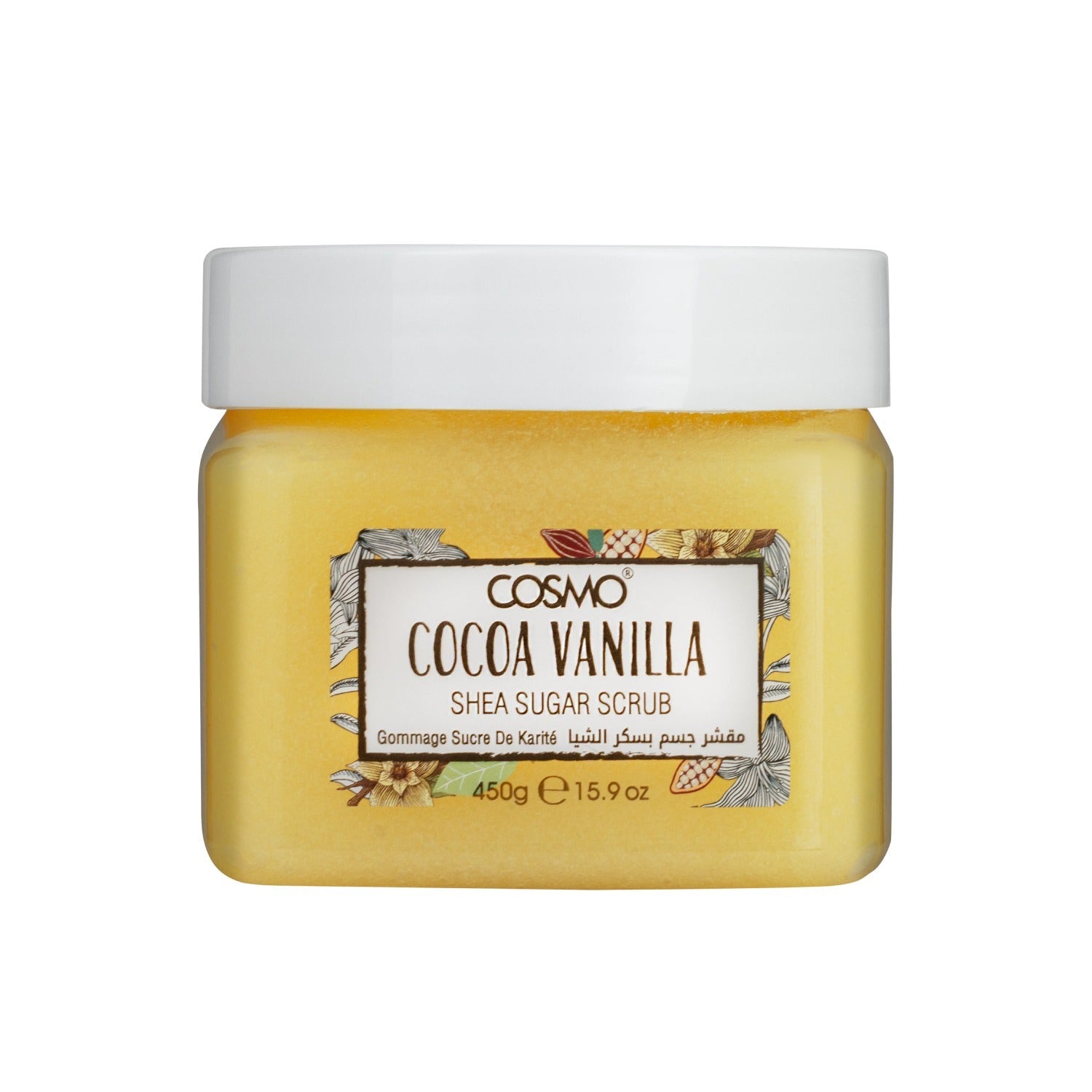 Cosmo Cocoa Vanilla Shea Sugar Scrub 450ml