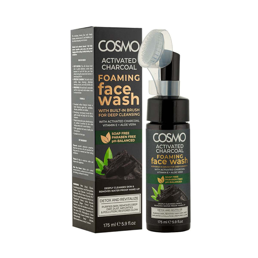 Cosmo Activated Charcoal Foaming Face Wash 175ml