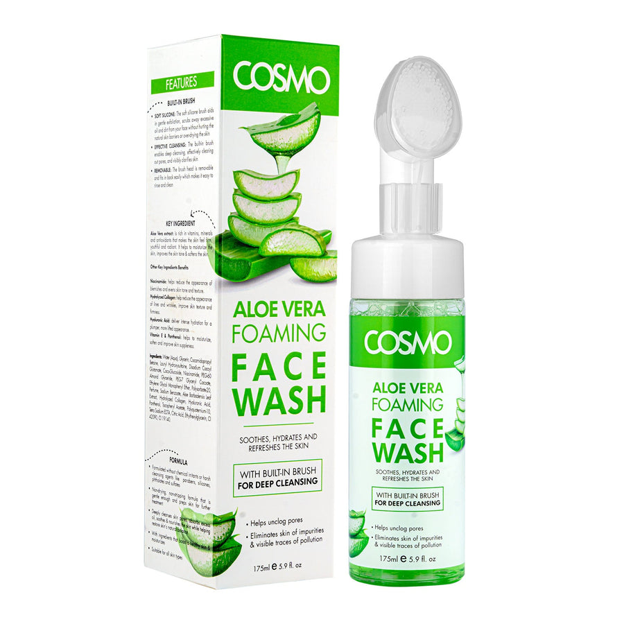 Cosmo Aloe Vera Foaming Face Wash 175ml