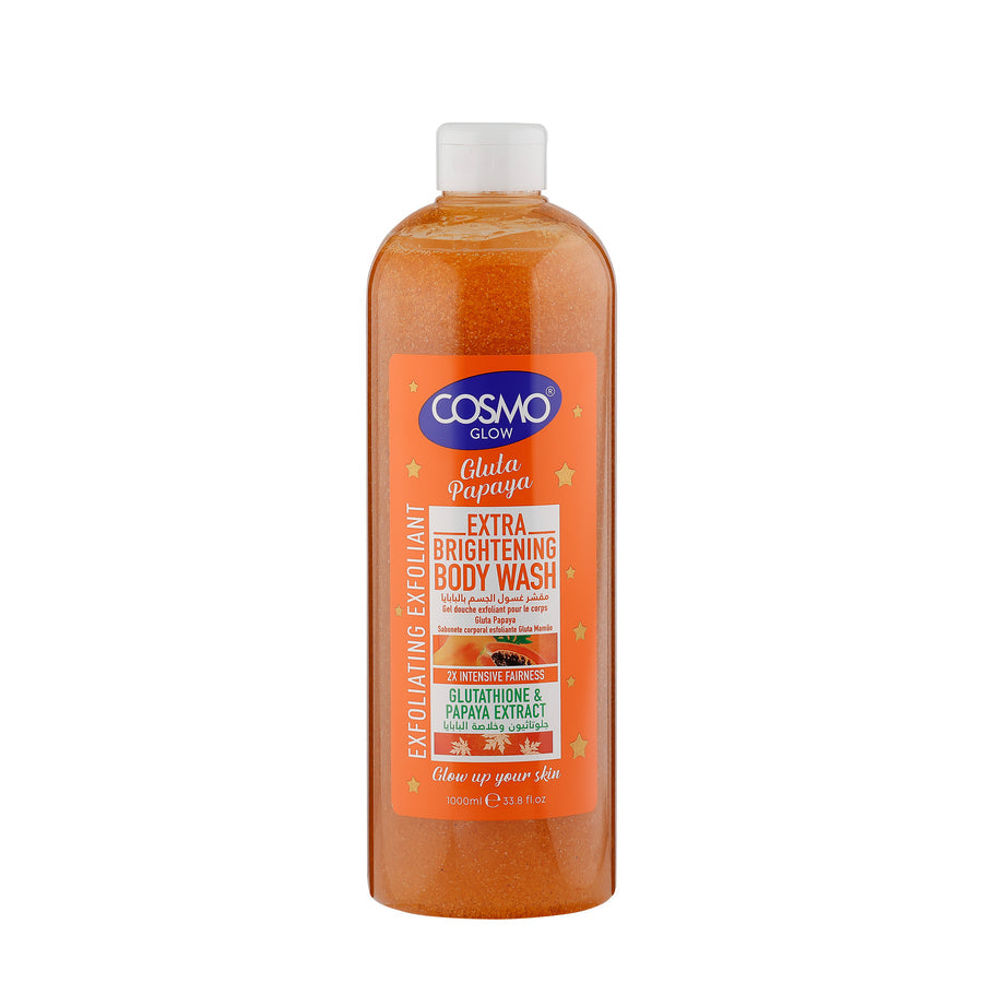 Cosmo Glow White Gluta Papaya Extra Brightening Exfoliating Body Wash