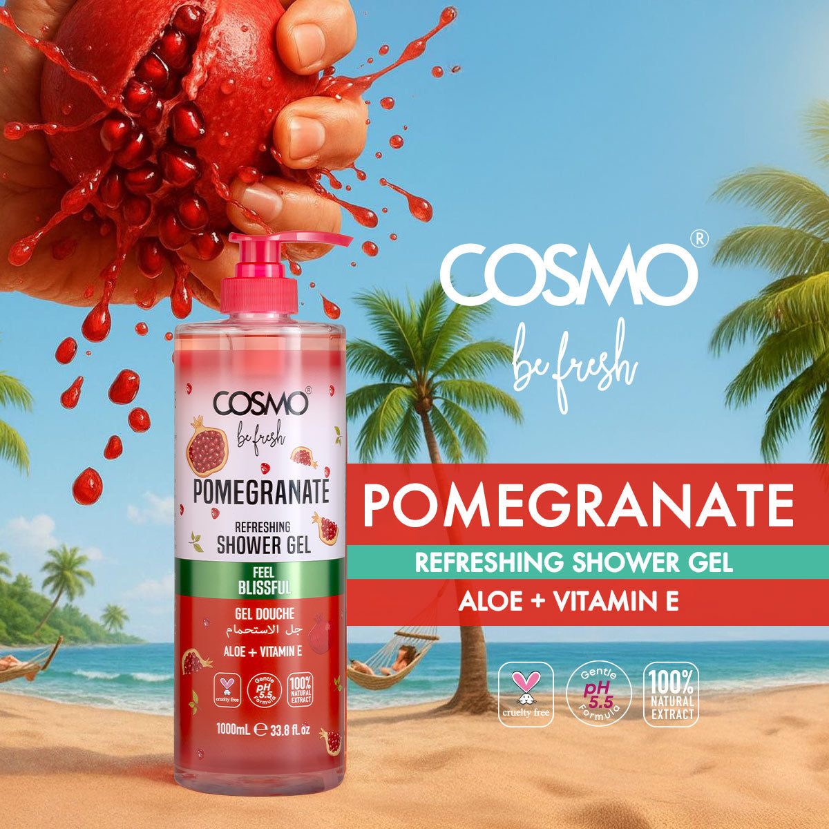 Cosmo Befresh  Pomegranate Shower Gel 1000ML