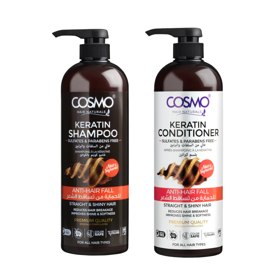 Cosmo Keratin Shampoo + Conditioner 1000ml