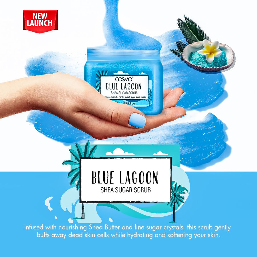 Cosmo Blue Lagoon Shea Sugar Scrub 450ml