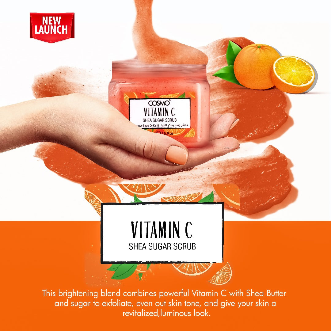 Cosmo Vitamin C Shea Sugar Scrub 450ml