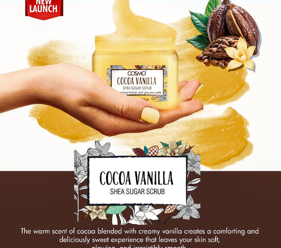 Cosmo Cocoa Vanilla Shea Sugar Scrub 450ml