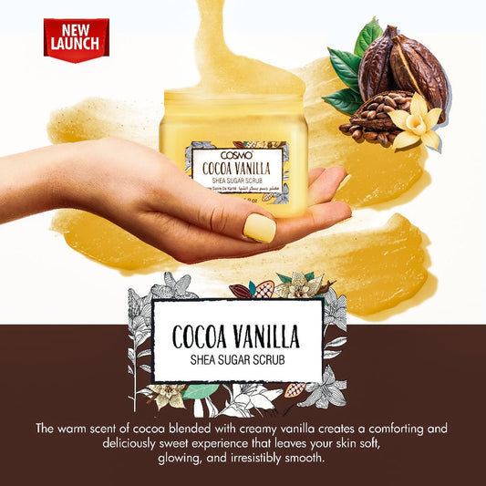 Cosmo Cocoa Vanilla Shea Sugar Scrub 450ml