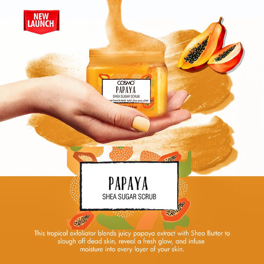 Cosmo Papaya Shea Sugar Scrub 450ml