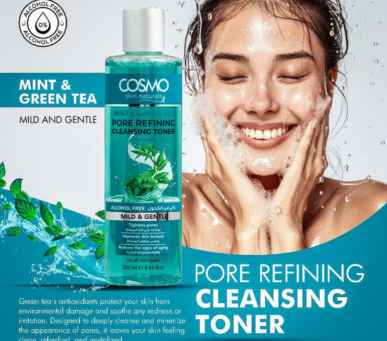 Cosmo Mint Green Tea Pore Refining Cleansing Toner  250ml