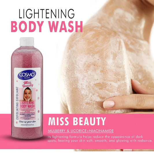 Cosmo Glow White Miss Beauty Lightening Exfoliating Body Wash