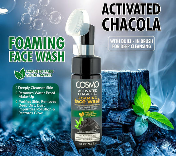 Cosmo Activated Charcoal Foaming Face Wash 175ml