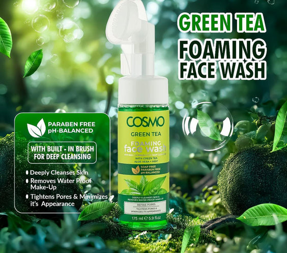Cosmo Green Tea Foaming Face Wash 175ml